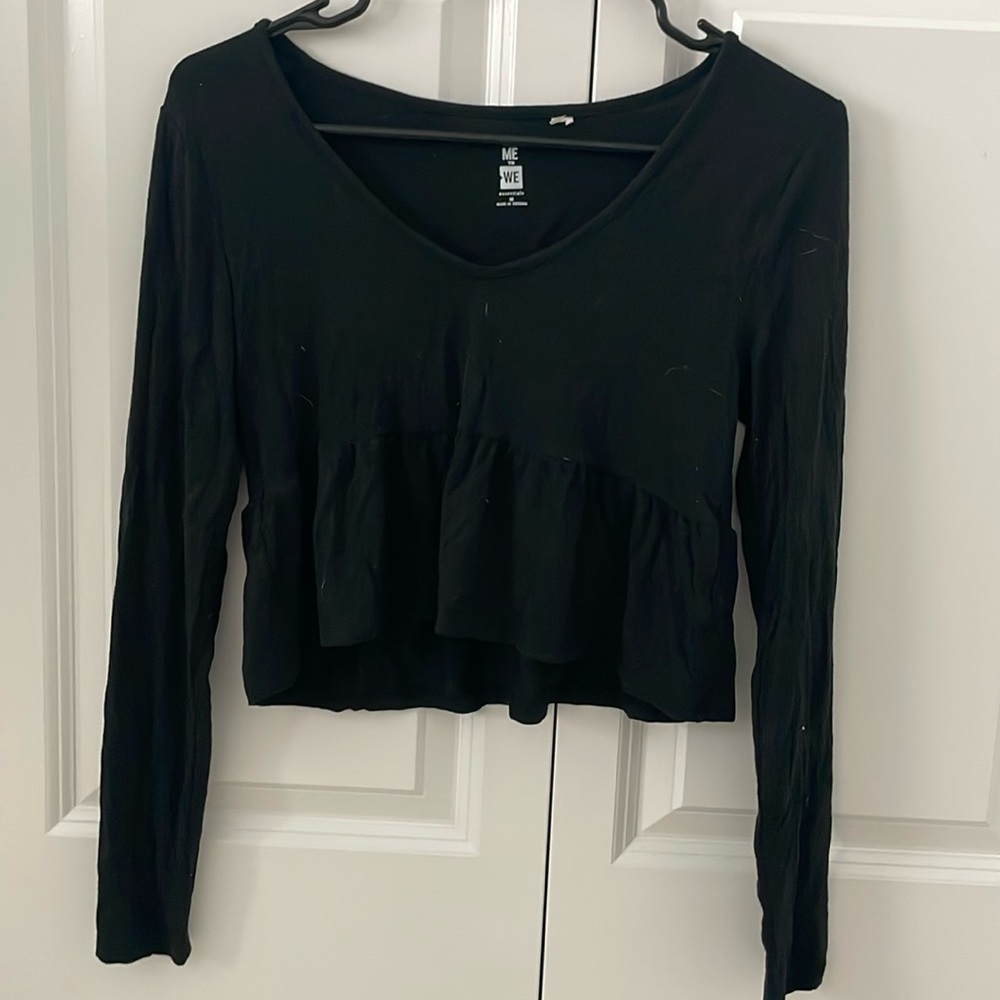 Long sleeve crop top